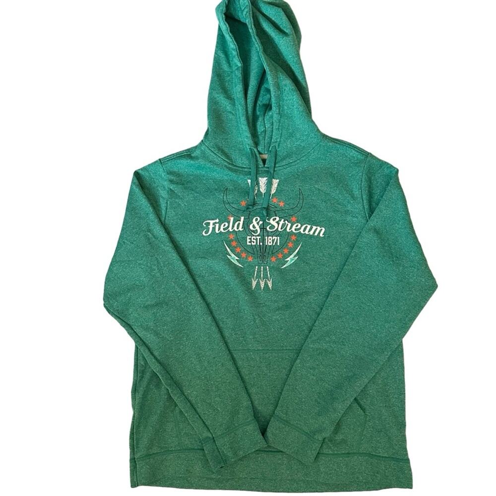 Field & Stream Men's Green Pullover Hoodie Size L Graphic‎